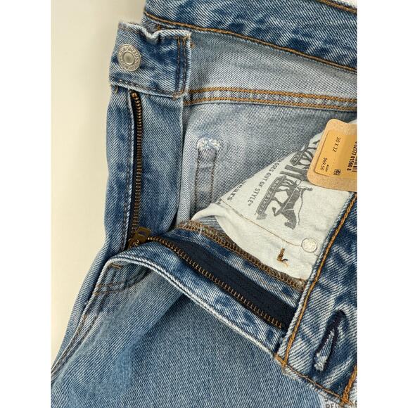 Levi's Men 505 Regular Fit Straight Leg Zip Fly Non-Stretch Jeans 32x34 Blue - Picture 5 of 12